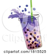 Blueberry Boba Bubble Tea Clipart