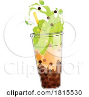 Kiwi Boba Bubble Tea Clipart