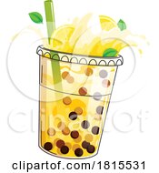 Lemon Boba Bubble Tea Clipart