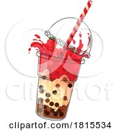 Strawberry Boba Bubble Tea Clipart