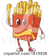 Retro Cartoon French Fries Character Clipart