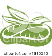 Green Vegan Steak Logo Clipart