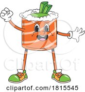 Retro Cartoon Sushi Character Clipart