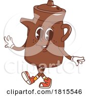 Retro Cartoon Soy Sauce Dispenser Character Clipart