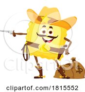 Ravioli Pasta Sheriff Mascot Clipart