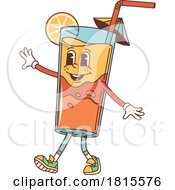 Retro Cartoon Juice Character Clipart