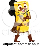 Cannelloni Pasta Bandit Mascot Clipart