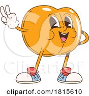 Peaceful Apricot Mascot Clipart