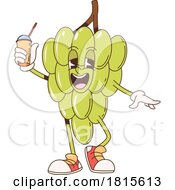 Grapes Mascot Clipart