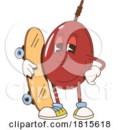 Skater Passion Fruit Mascot Clipart