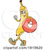 Banana With An Inner Tube Mascot Clipart