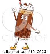 Chocolate Boba Tea Food Mascot Clipart