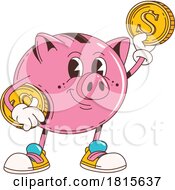 Piggy Bank Financial Mascot Clipart