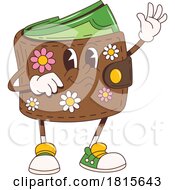 Hippie Wallet Mascot Clipart