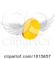 Winged Gold Coin Clipart by Vector Tradition SM