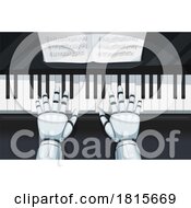 Robot Hands Playing A Piano by Vector Tradition SM