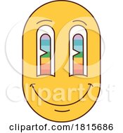 Rainbow Eyed Emoticon Clipart by Vector Tradition SM