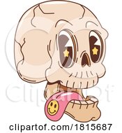 Skull With A Smiley Tongue Clipart by Vector Tradition SM