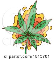 Retro Cartoon Pot Leaf Clipart by Vector Tradition SM