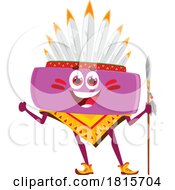 Native American Minus Math Symbol Mascot Clipart