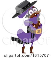 Bandit Number 3 Mascot Clipart