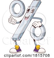 Retro Cartoon Discount Percent Mascot Clipart