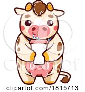 Cow Drinking Milk Clipart