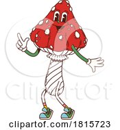 Mushroom Mascot Clipart by Vector Tradition SM