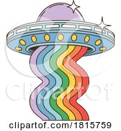 Retro Cartoon UFO Clipart by Vector Tradition SM