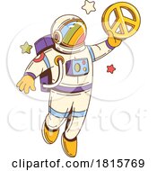 Poster, Art Print Of Hippie Astronaut Clipart