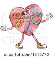 Poster, Art Print Of Love Heart Peace Mascot Clipart