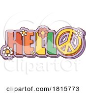 Poster, Art Print Of Hello Word Hippie Clipart