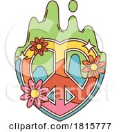 Poster, Art Print Of Heart Shaped Peace Sign Clipart