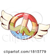 Flying Peace Sign Clipart