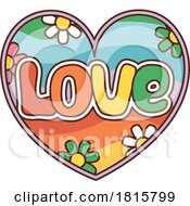 Poster, Art Print Of Colorful Floral Hippy Love Clipart