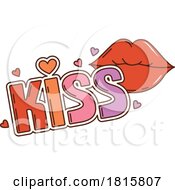 Poster, Art Print Of Mouth And Word Kiss Clipart