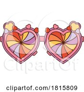 Poster, Art Print Of Heart Glasses Clipart