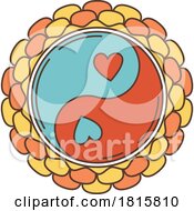 Poster, Art Print Of Groovy Heart Yin Yang Clipart