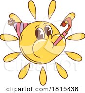 Poster, Art Print Of Party Sun Mascot Clipart