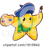 Artist Star Mascot Clipart by Vector Tradition SM