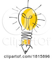 Light Bulb Pencil Clipart