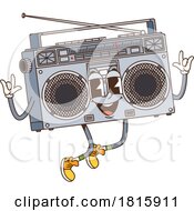 Retro Radio Mascot Clipart