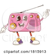 Retro Radio Mascot Clipart