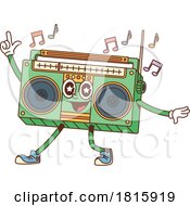 Retro Radio Mascot Clipart