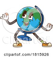 Retro Cartoon Desk Globe Clipart