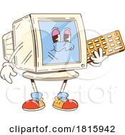 Desktop Computer Mascot Clipart