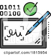 Digital Signature Icon Clipart