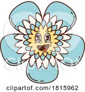 Hippie Flower Mascot Clipart