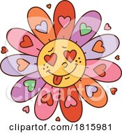 Hippie Flower Mascot Clipart by Vector Tradition SM