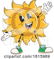 Retro Cartoon Sun Mascot Clipart